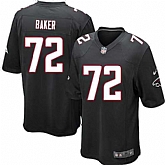 Nike Men & Women & Youth Falcons #72 Baker Black Team Color Game Jersey,baseball caps,new era cap wholesale,wholesale hats